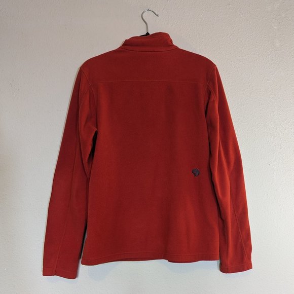 Mountain Hardwear Lightweight Quarter Zip Fleece Mens Size S Red - Picture 9 of 13